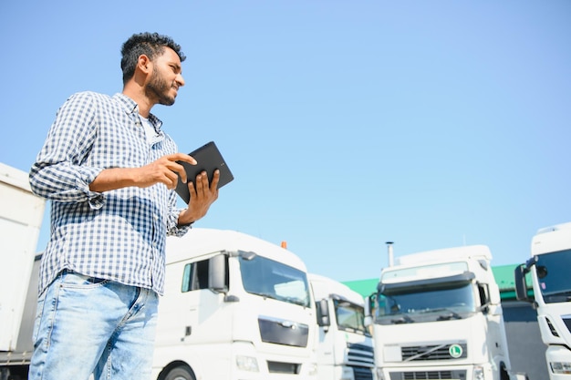 young indian truck driver concept road freight transportation 255667 56745